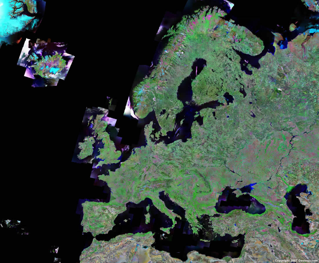 Satellite Image Of Europe 