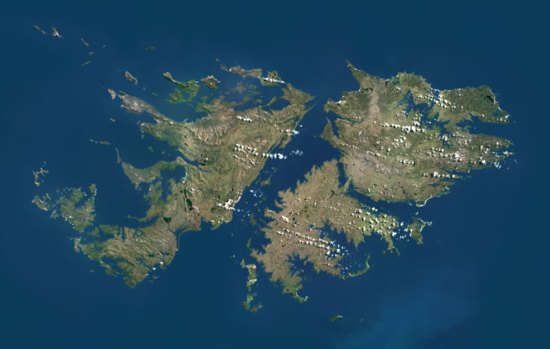 Falkland Islands satellite photo