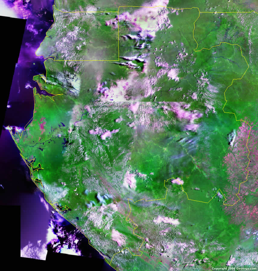 Gabon satellite photo
