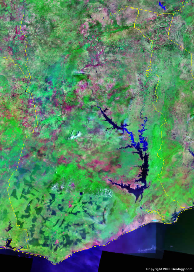 Ghana Map And Satellite Image