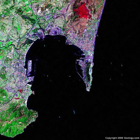 Gibraltar satellite photo