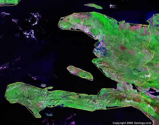 Haiti satellite photo