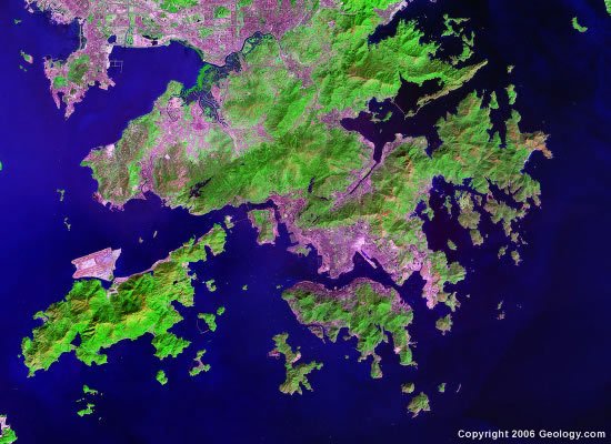 Hong Kong satellite photo