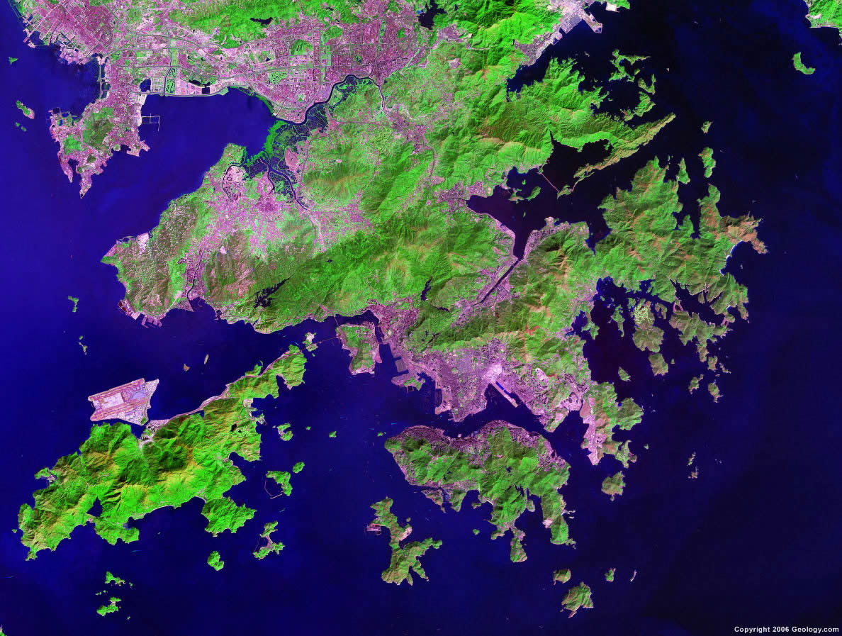 Hong Kong Map And Satellite Image