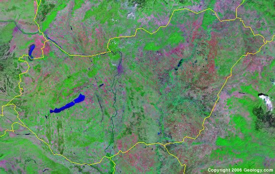 Hungary satellite photo