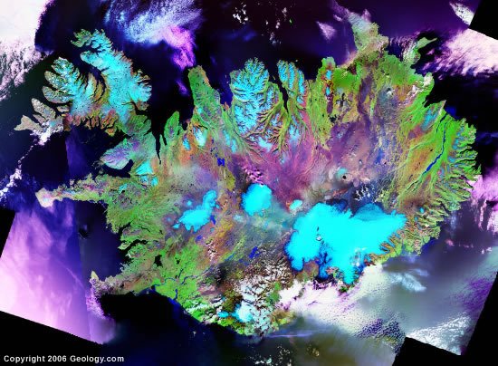 Iceland satellite photo