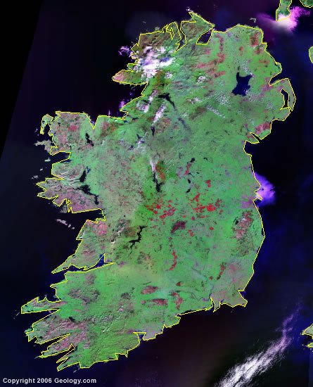 Ireland satellite photo