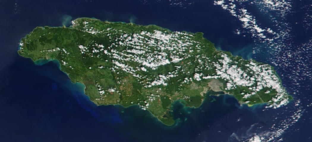 Jamaica Map And Satellite Image   Satellite Image Of Jamaica 