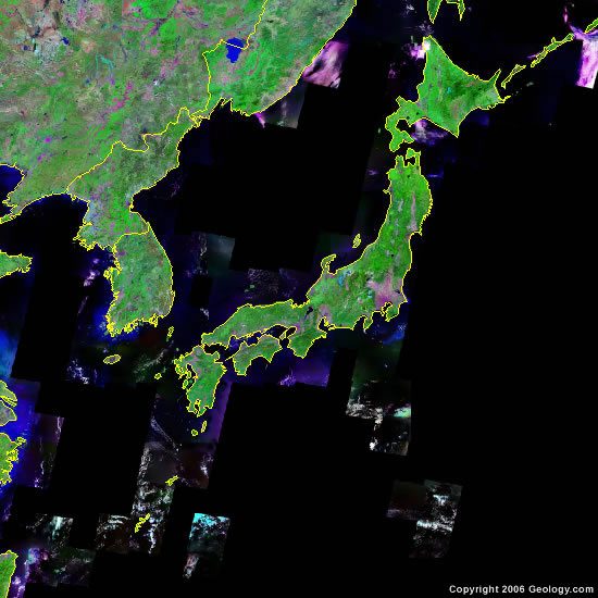 Japan satellite photo
