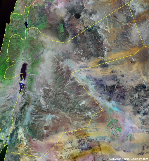 Jordan satellite photo