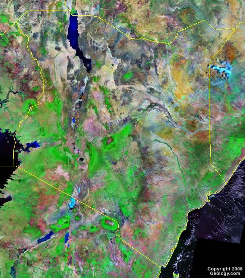 Kenya satellite photo