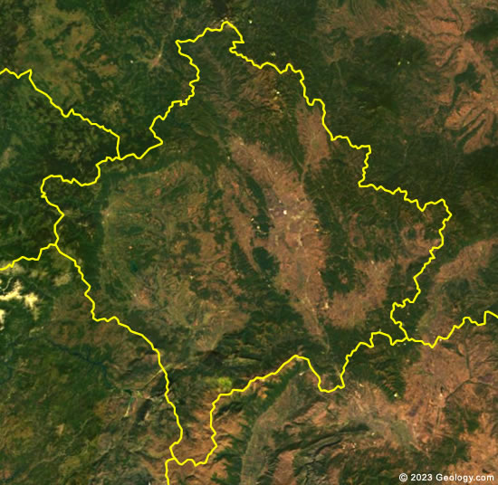 Kosovo satellite photo