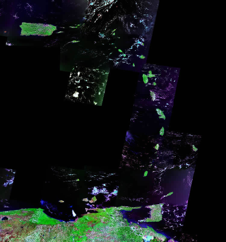 Windward and Leeward Islands Satellite Image
