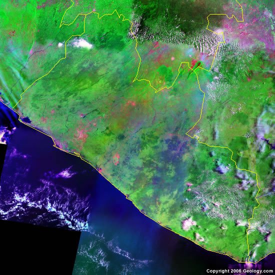 Liberia satellite photo