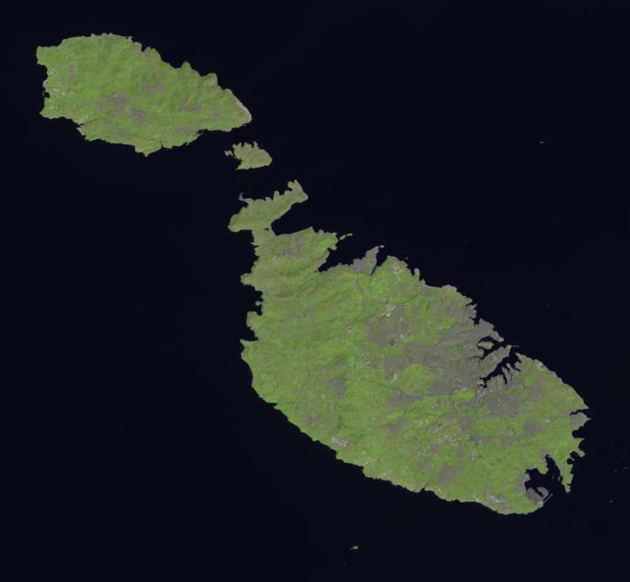 Malta satellite photo