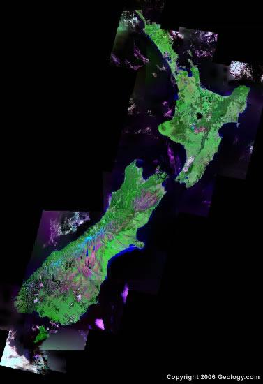 New Zealand satellite photo