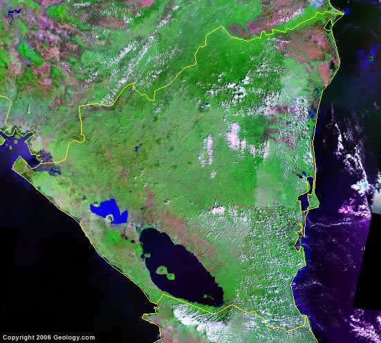 Nicaragua satellite photo