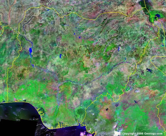 Nigeria satellite photo