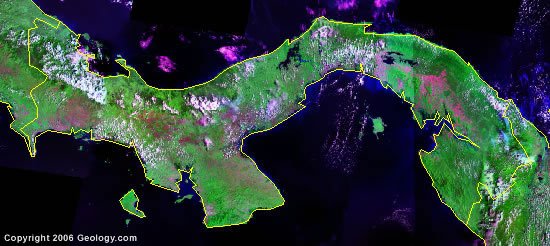 Panama satellite photo