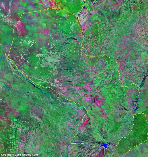 Paraguay satellite photo