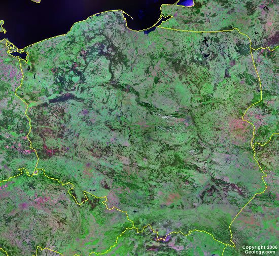 Poland satellite photo