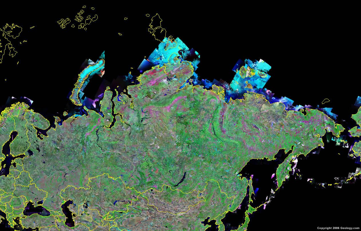 harta rusiei din satelit Russia Map and Satellite Image