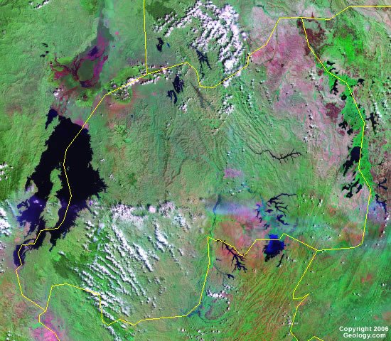 Rwanda satellite photo