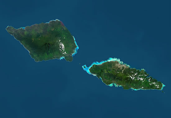 Samoa satellite photo