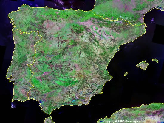 Spain satellite photo