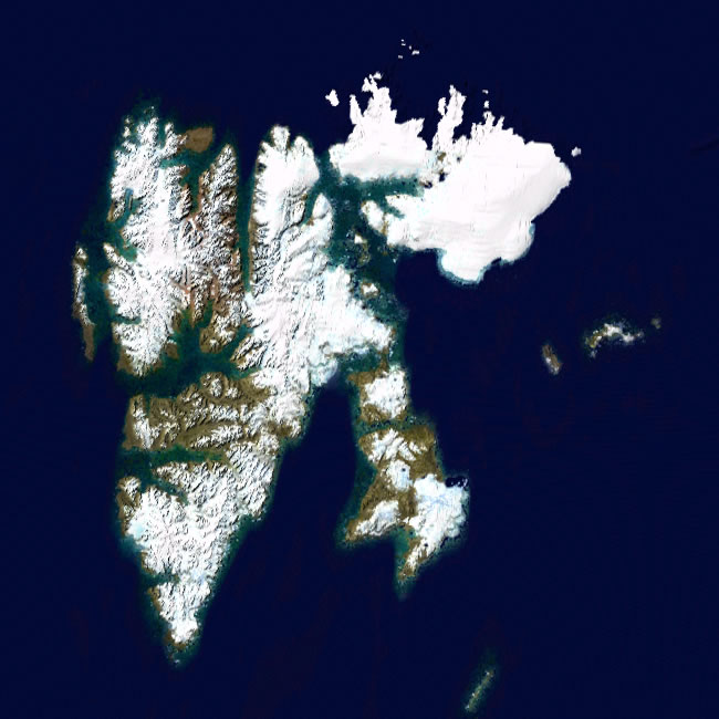 Svalbard satellite photo