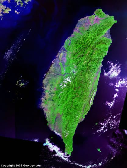 Taiwan satellite photo