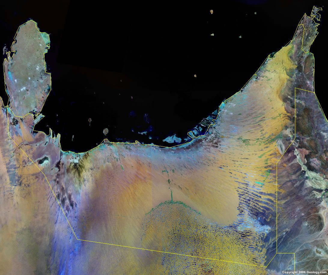 United Arab Emirates satellite photo