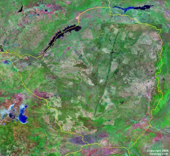 Zimbabwe satellite photo