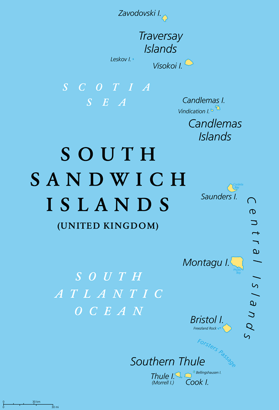 South Sandwich Islands map