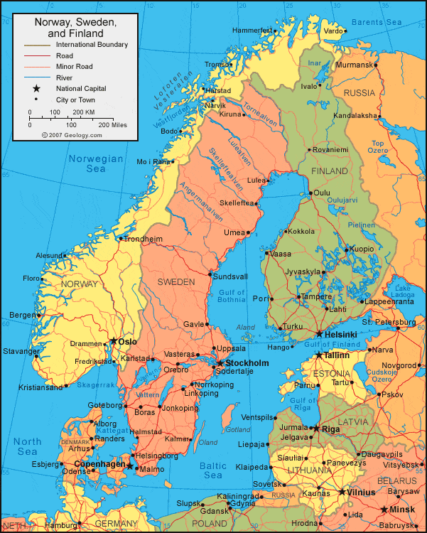 Sweden political map