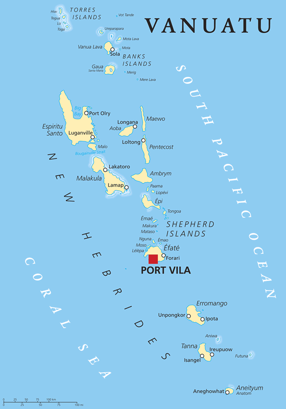 Map Of Vanuatu Islands - Vivia Joceline