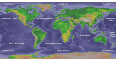 Map of the World's Oceans